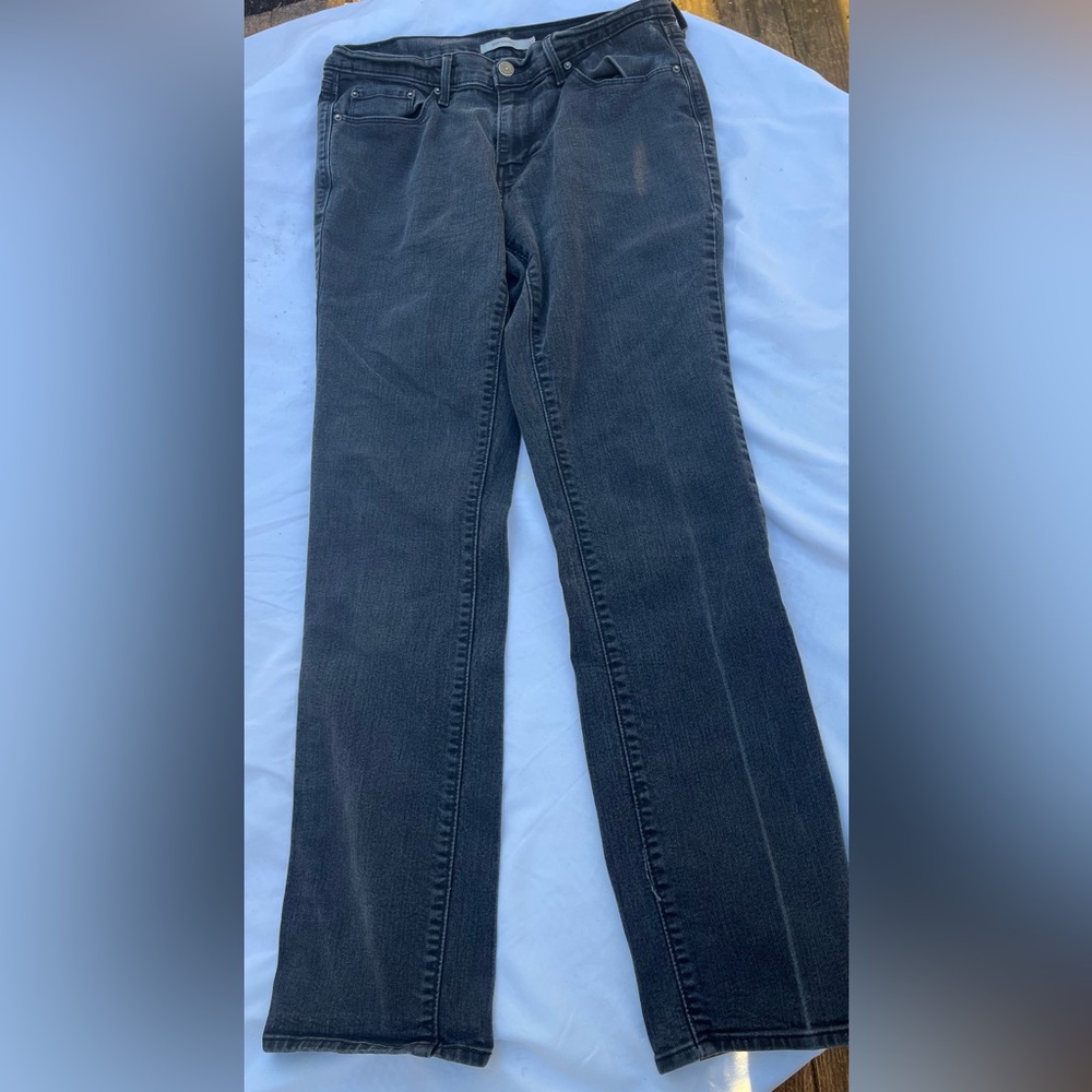Levi Strauss | Women’s 505 Straight Leg Black Faded Wash Jeans, Size 30”